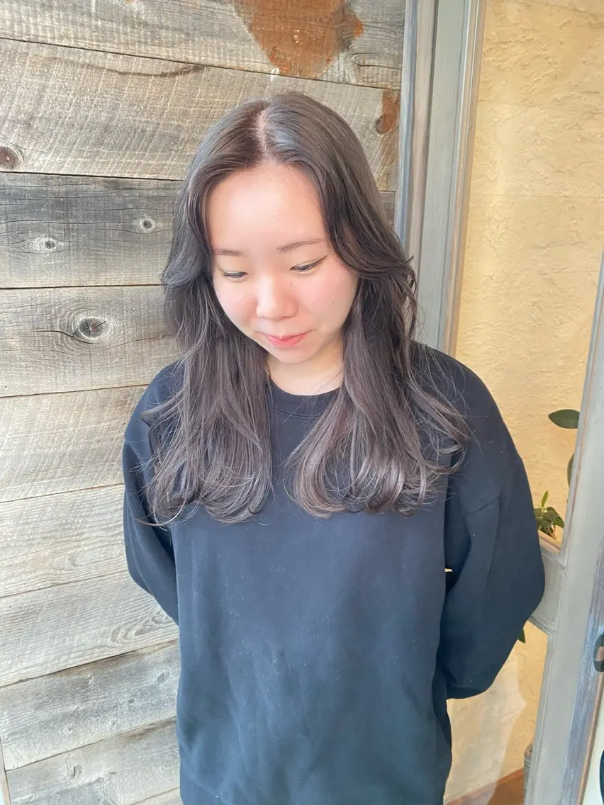 ロング カラー カット ヘアカラー 竹内 柚子のヘアスタイル