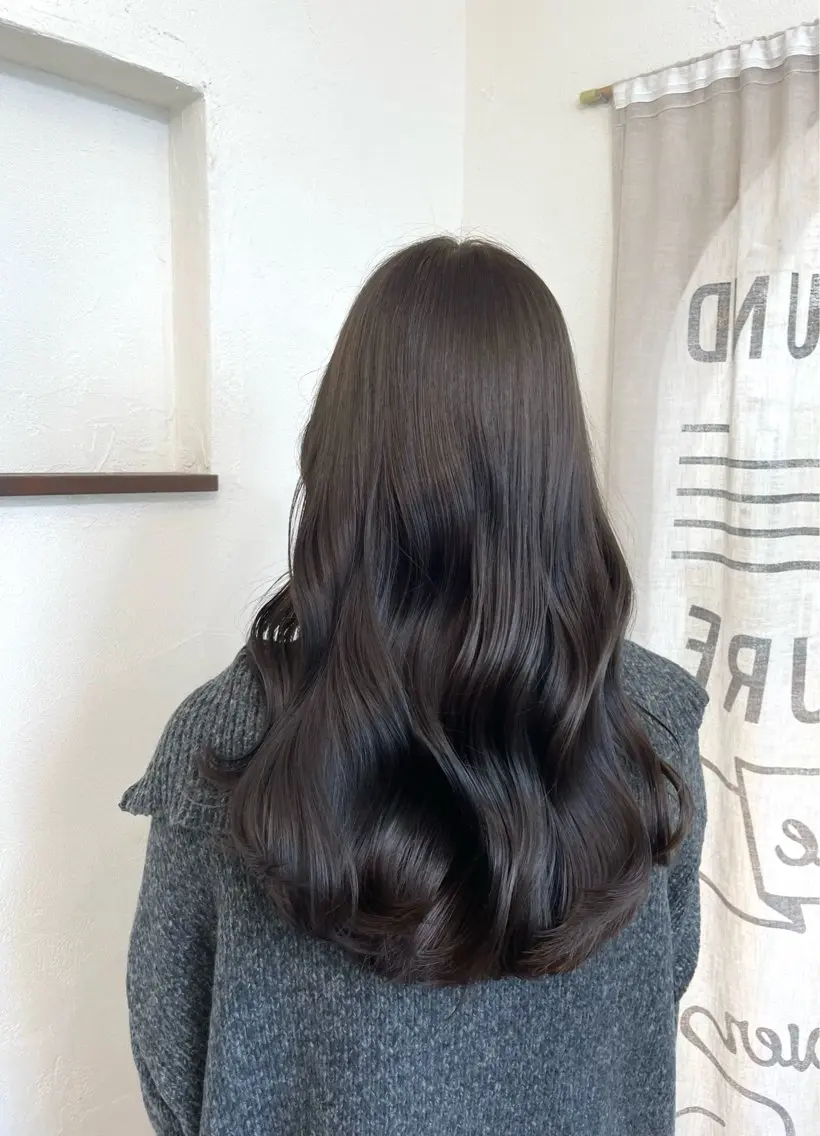 ロング カラー 透明感カラー グレージュ 🦋透明感 艶カラー Rie🦋のヘアスタイル