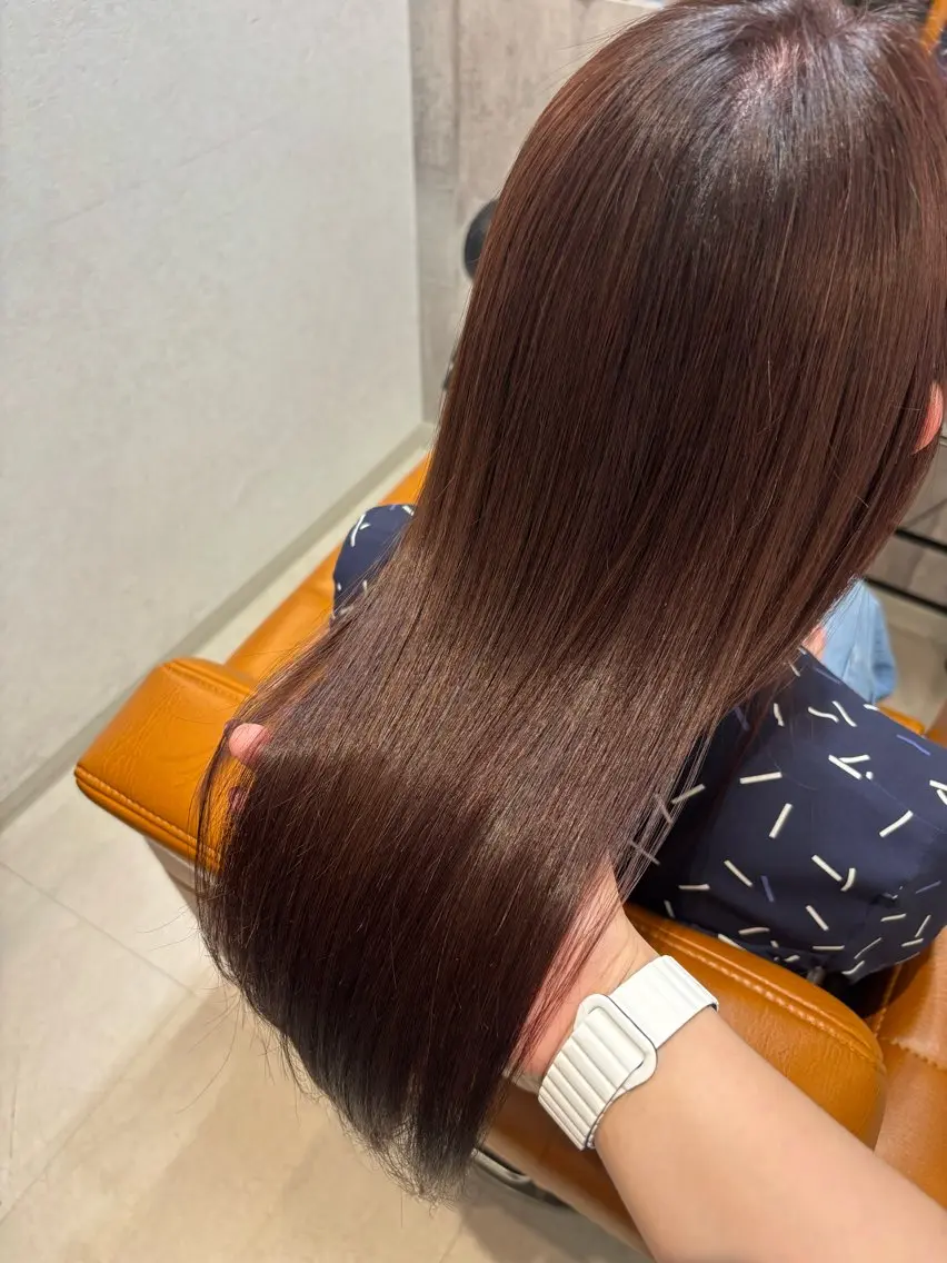 カット ヘアカラー 縮毛矯正 トリートメント 【完全個室】髪質改善 暖色カラー/山崎唯奈のヘアスタイル