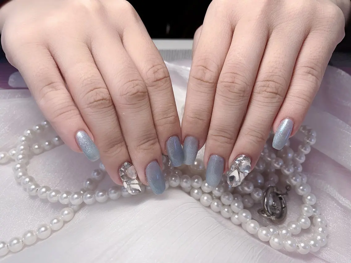 ネイル マグネットネイル 🩵Minmin nail salonのネイルデザイン