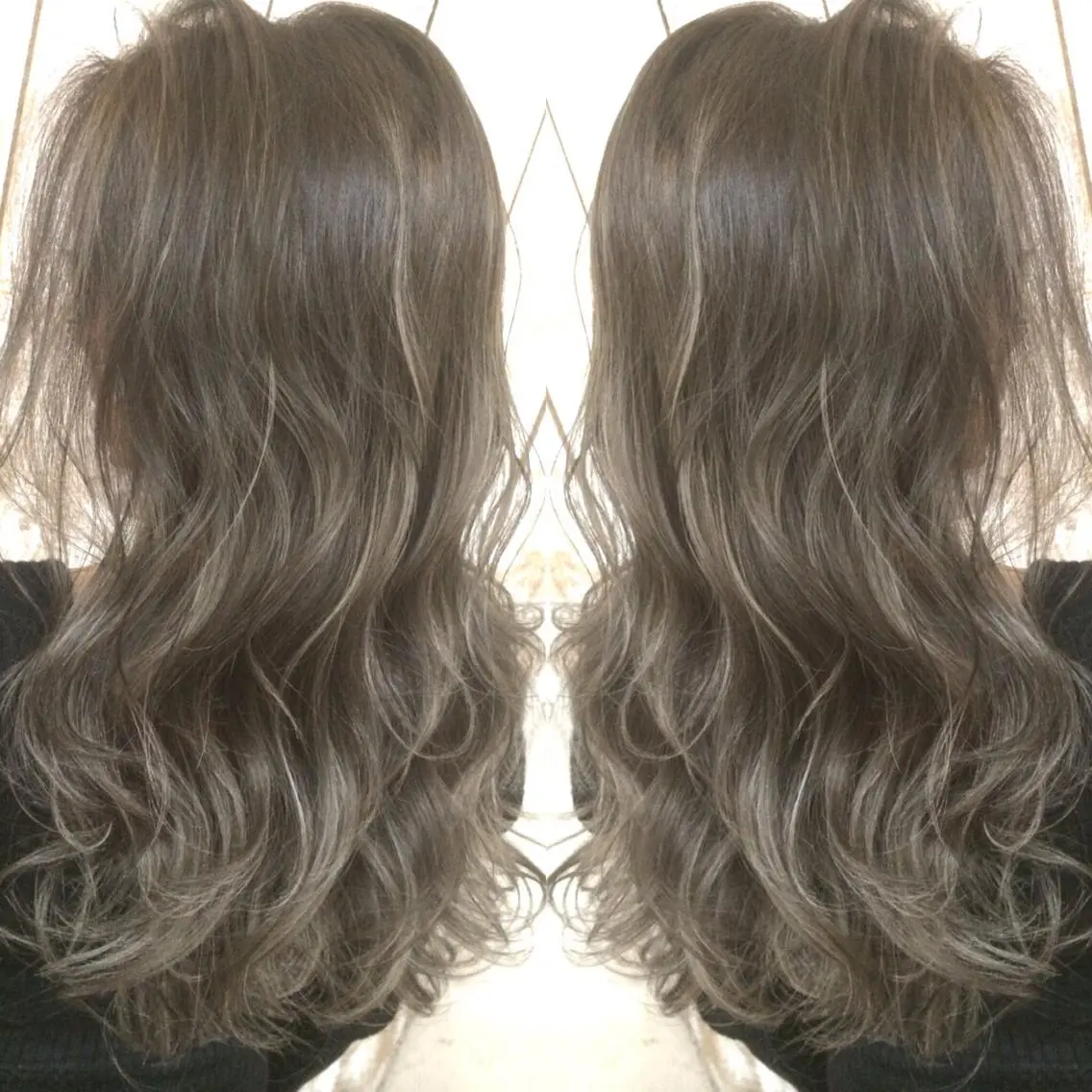 ロング カラー ハイライトカラー 3Dハイライト ハイライト ヘアカラー トリートメント 井上 一平のヘアスタイル