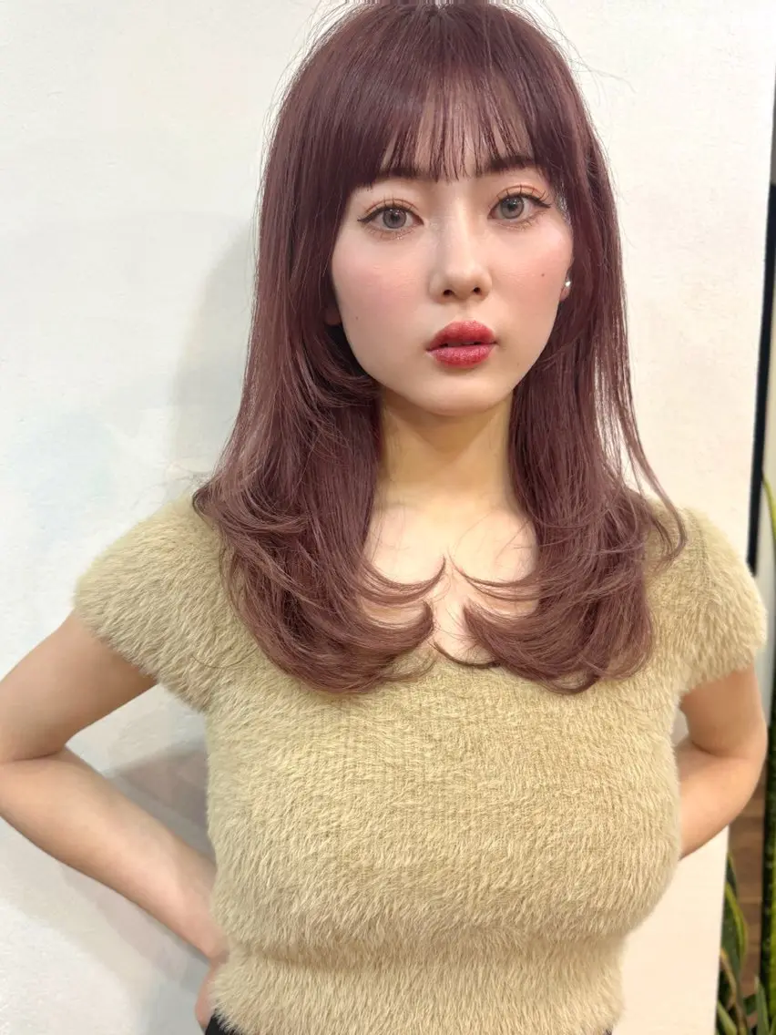セミロング カラー レイヤーカット 似合わせレイヤー 🇰🇷荒木洋文のヘアスタイル