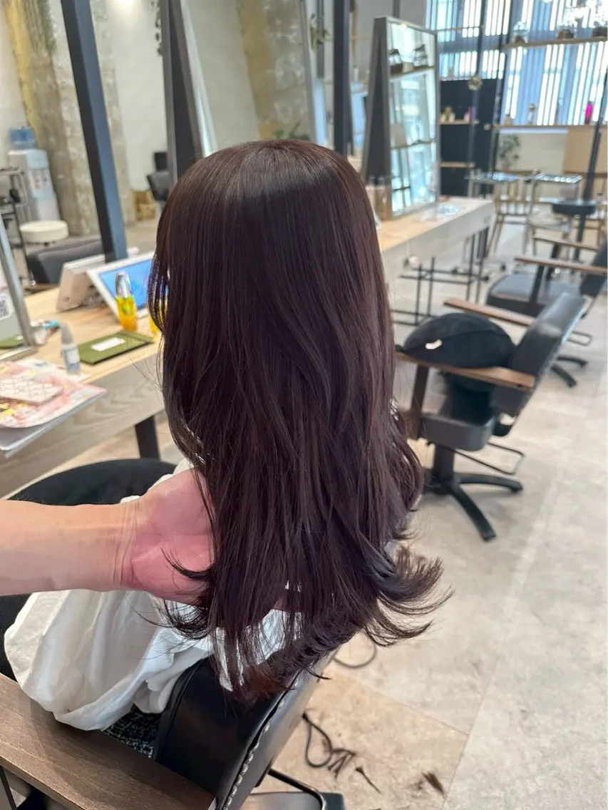 ロング カラー 暖色/暗髪カラー🎀 かのんのヘアスタイル