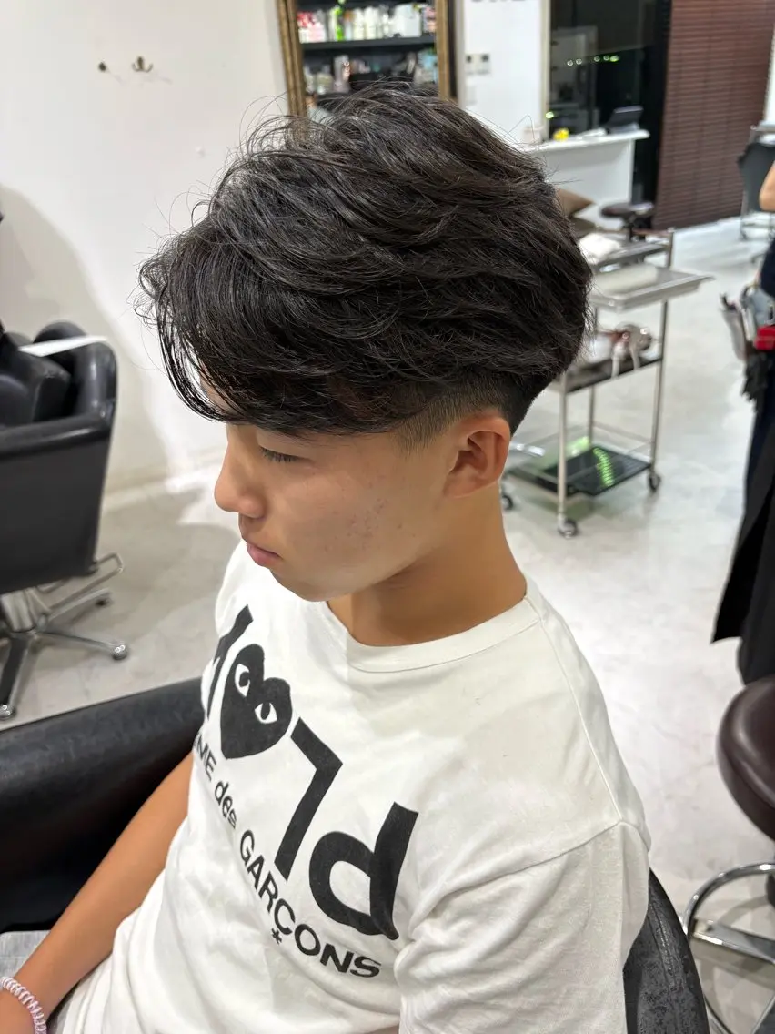ミディアム ミディアムパーマ パーマ 中嶋泰斗 パーマモデル募集のヘアスタイル