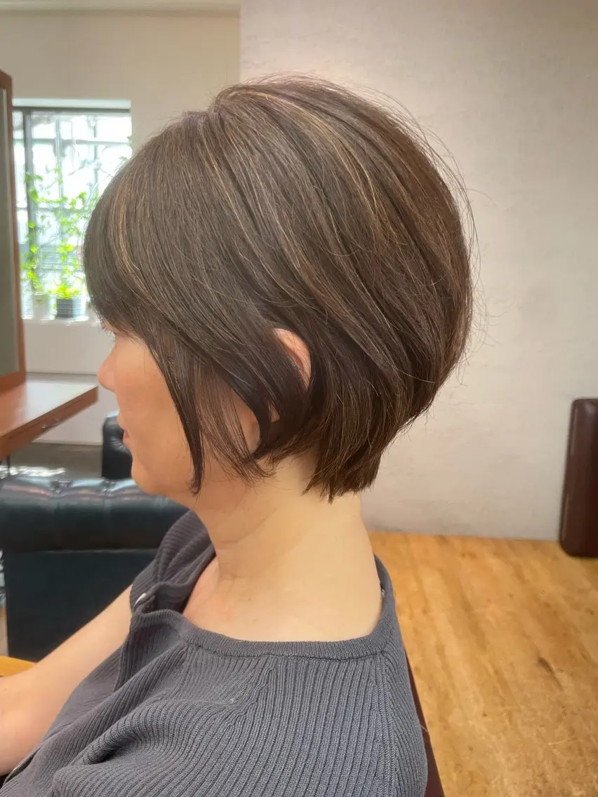 ショート カット ヘアカラー トリートメント ショート×髪質改善 西梅田Kaiのヘアスタイル