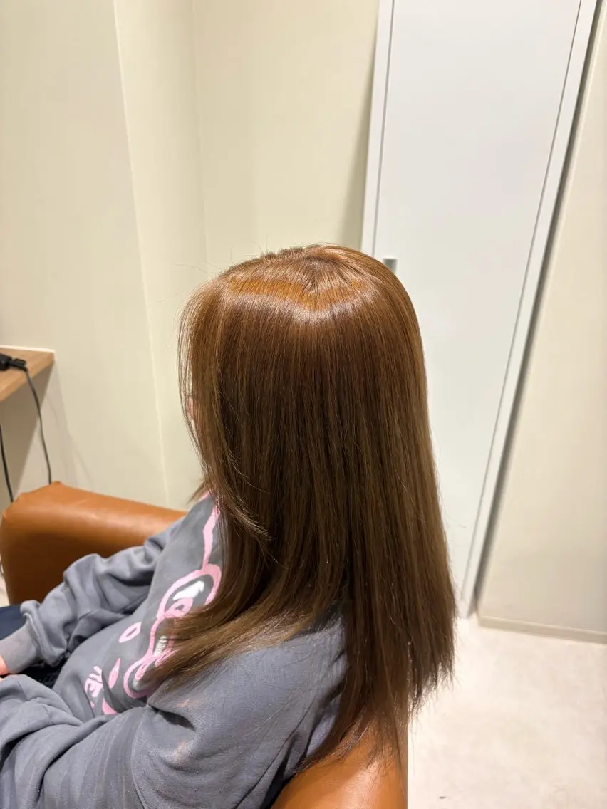 セミロング カラー ブリーチ ブラウンカラー ヘアカラー GUEST ヒロキのヘアスタイル