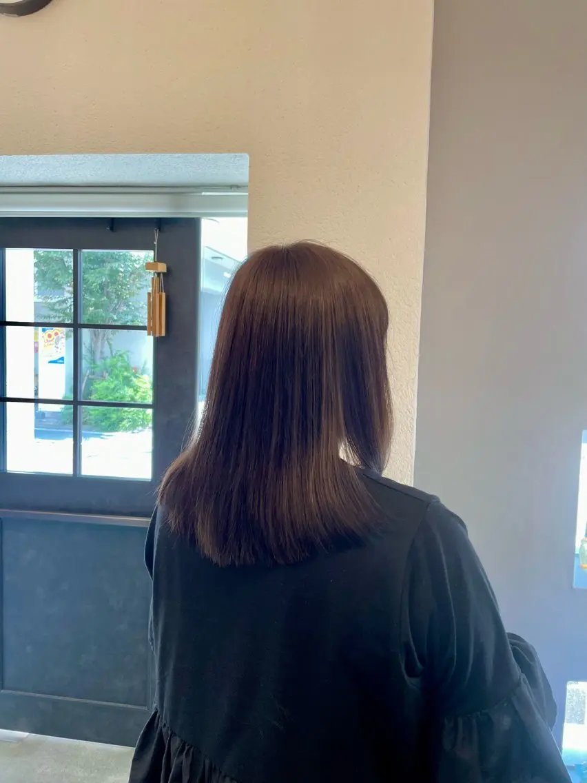 ミディアム カラー 吉富 博美のヘアスタイル