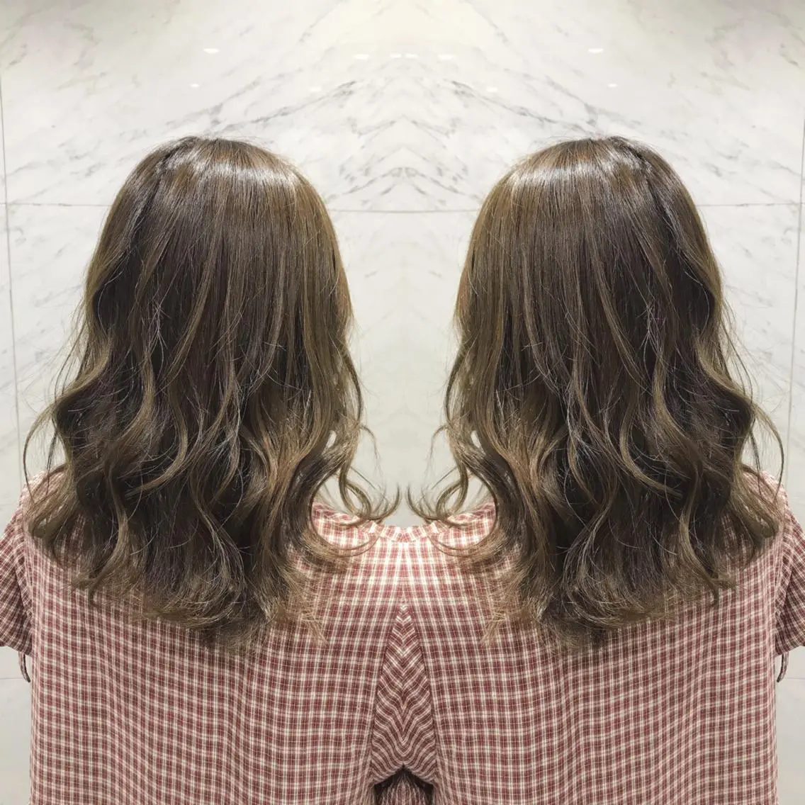 ミディアム カラー カット ヘアカラー トリートメント 重政 和樹のヘアスタイル