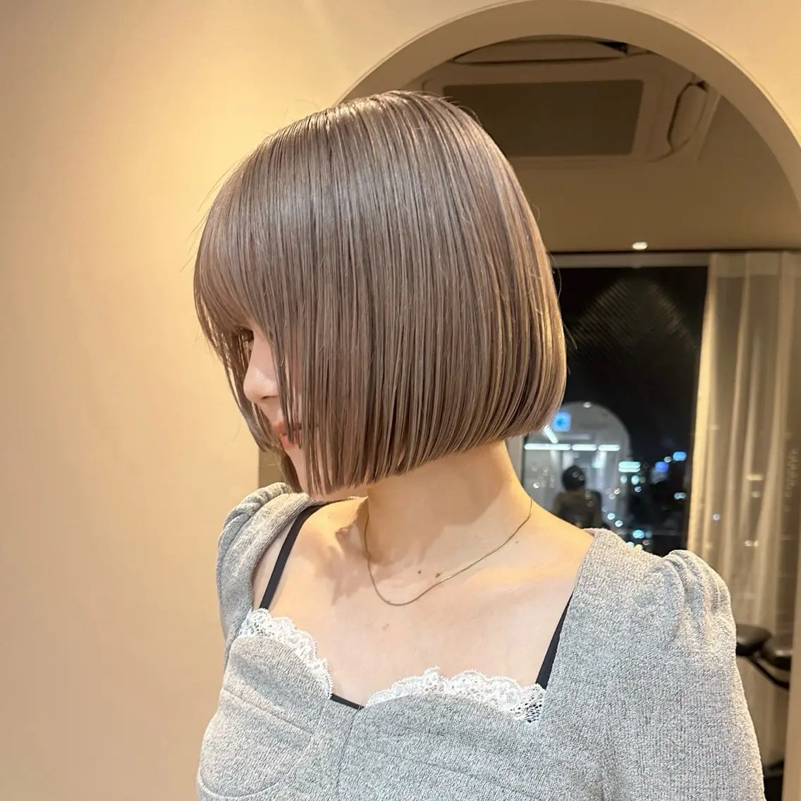 ショート カラー ベージュカラー ブリーチ ボブ ボブ/色素薄めカラー RISAのヘアスタイル