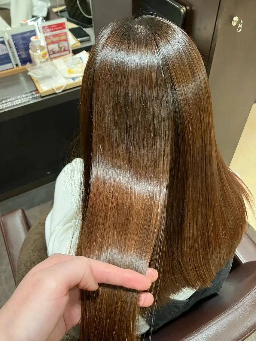 ロング 縮毛矯正 カット 小池 穂果/ 府中のヘアスタイル