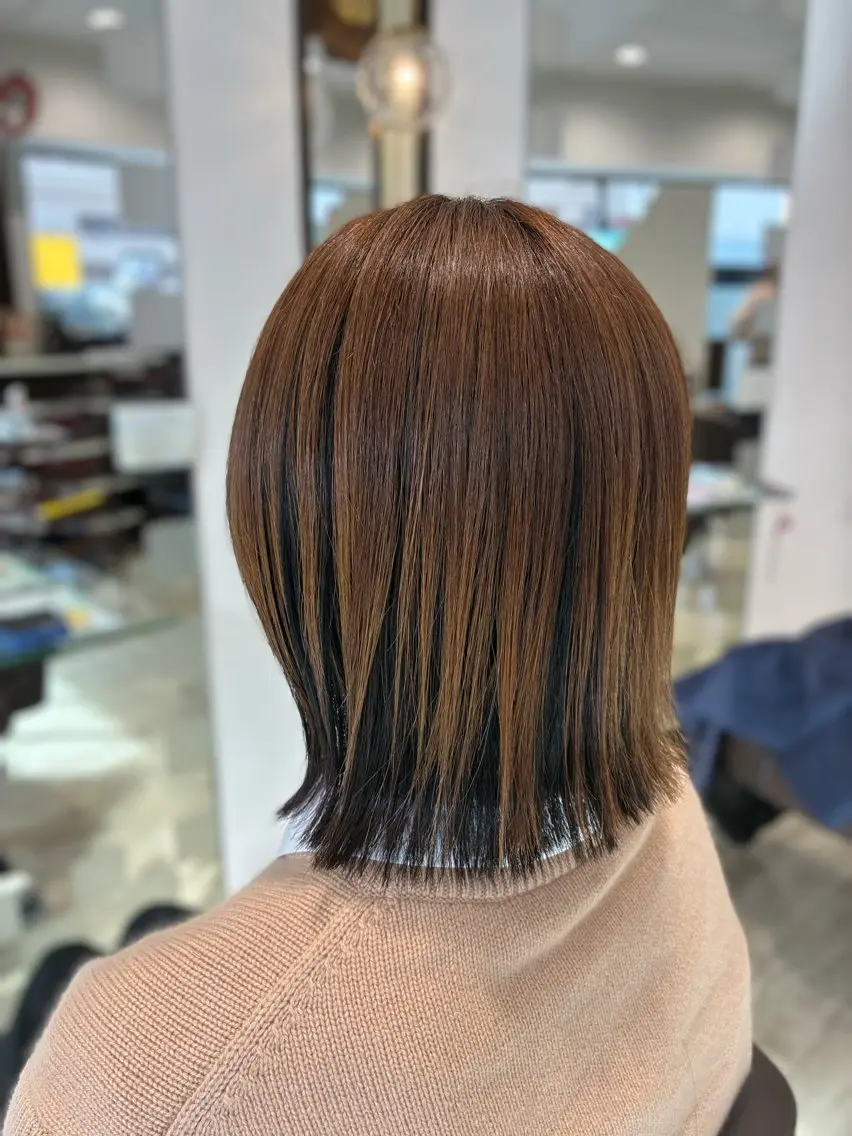 ショート 切りっぱなしボブ ボブ 小顔カット 南雲 美紗のヘアスタイル