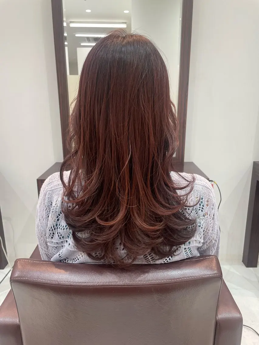 ロング カラー レイヤーカット ロング 【千葉駅南口歩1分】 MAKAのヘアスタイル