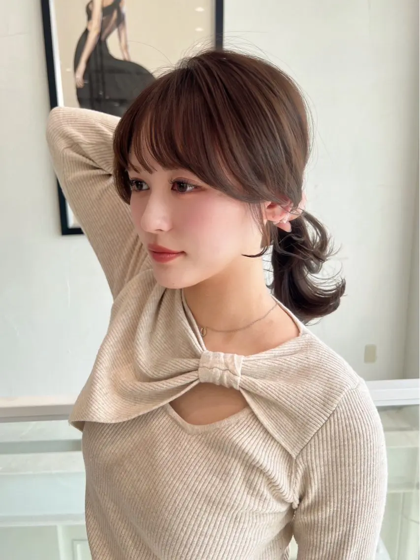 ロング カラー ヘアアレンジ ヘアカラー みっちー/縮毛矯正/ 艶カラーのヘアスタイル