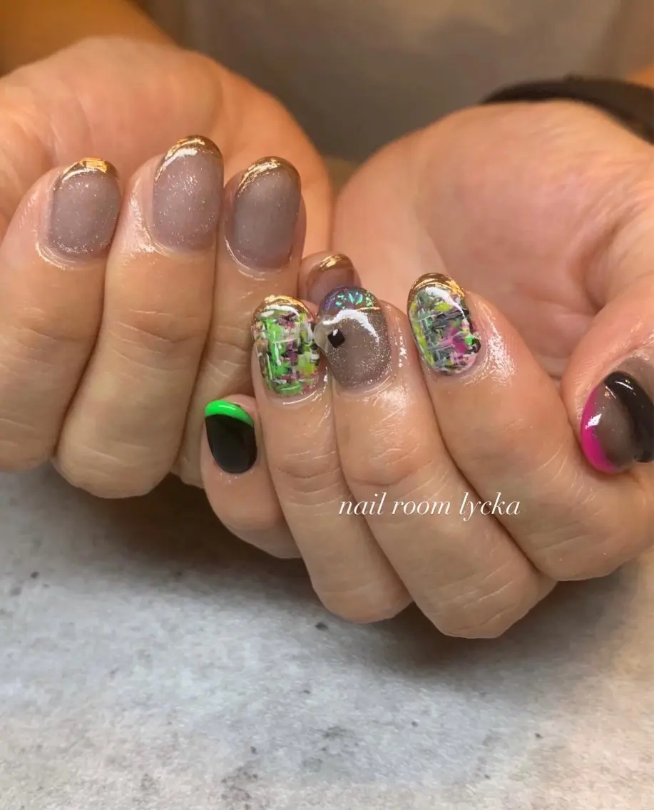 ネイル ネイルルームリッカ 𝐦𝐚𝐲𝐮のネイルデザイン