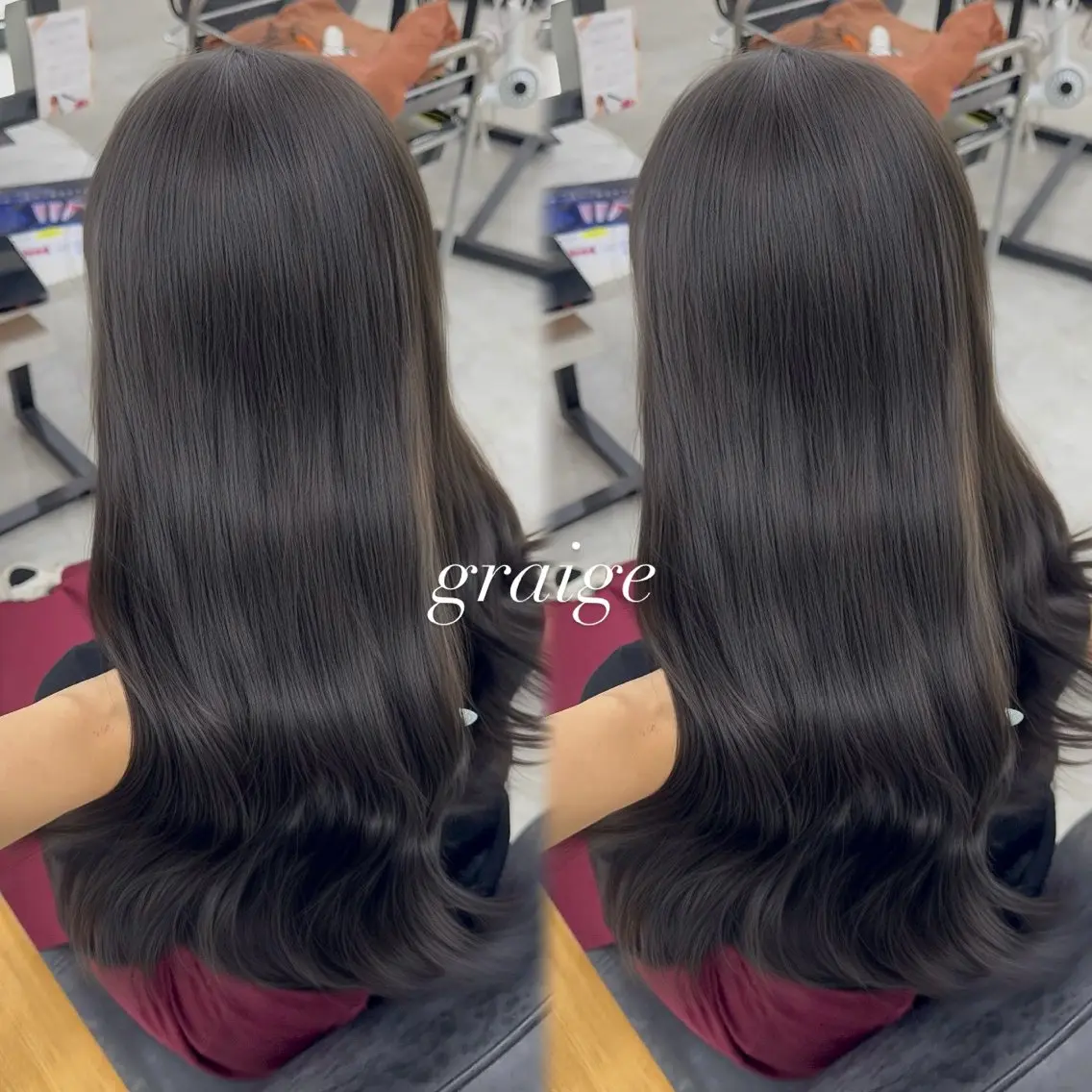 ロング カラー アッシュ アッシュブラウン ベージュカラー 黒髪 ブリーチ カット ヘアカラー トリートメント 赤み無し柔らかカラー 【梅田】madokaのヘアスタイル