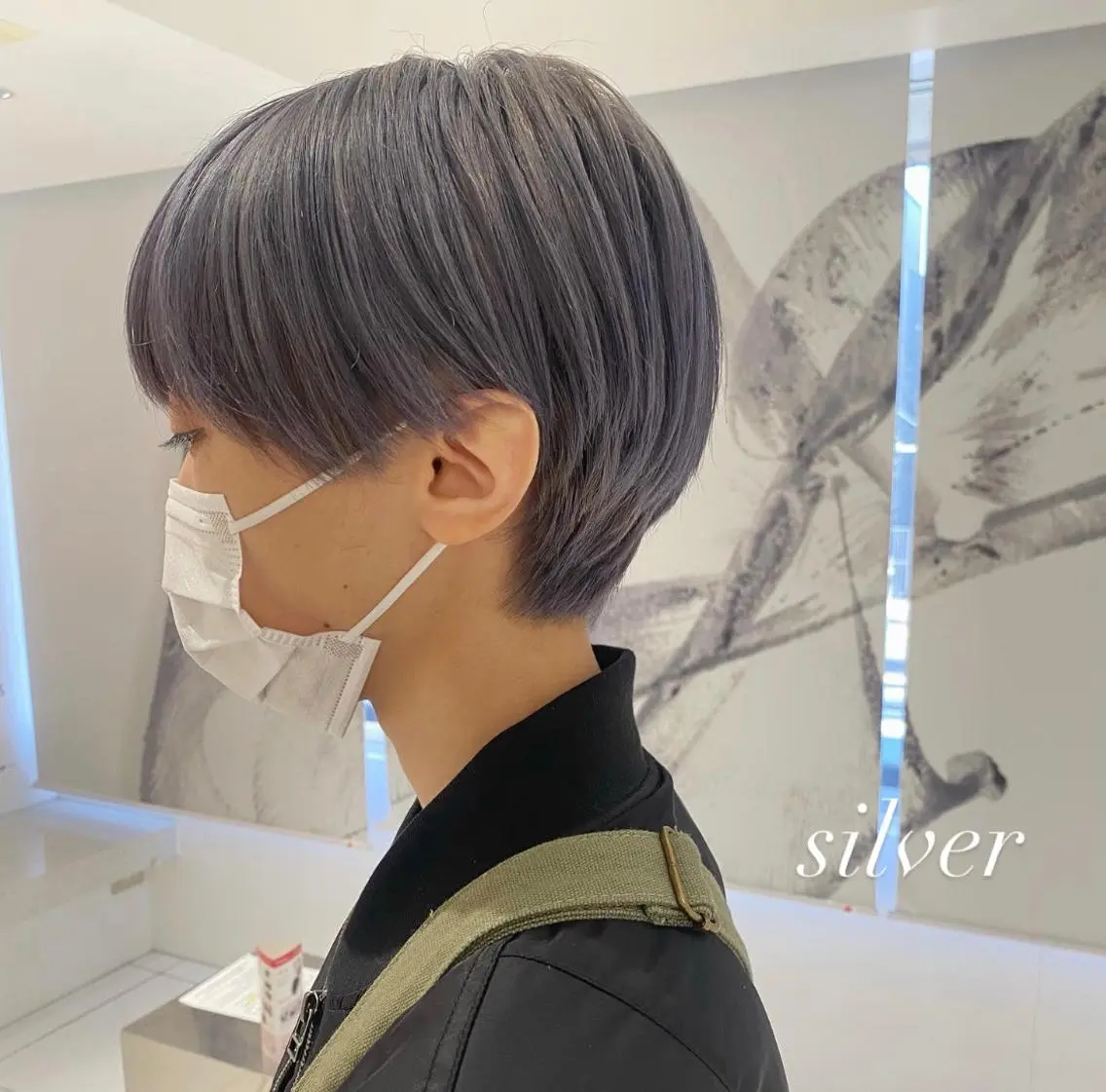 ショート カラー パープルカラー シルバー 【MARCIE】 miyabiのヘアスタイル