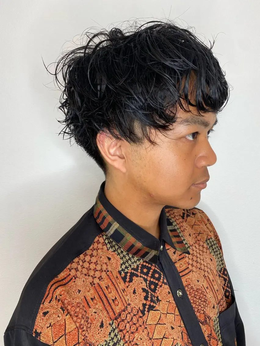 ミディアム パーマ ミディアムパーマ カット パーマ トリートメント ヘアセット Hiroshi ヒロシのヘアスタイル