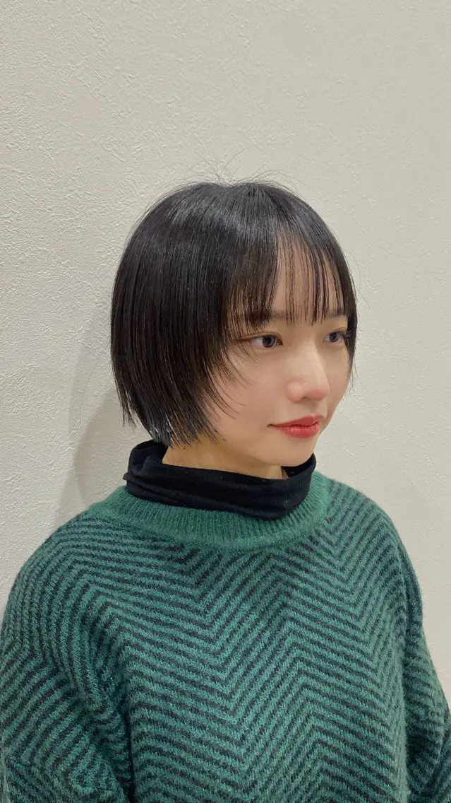ショート 顔まわりレイヤー 顔周りカット レイヤーカット カット 韓国風hair💕 Kanonのヘアスタイル
