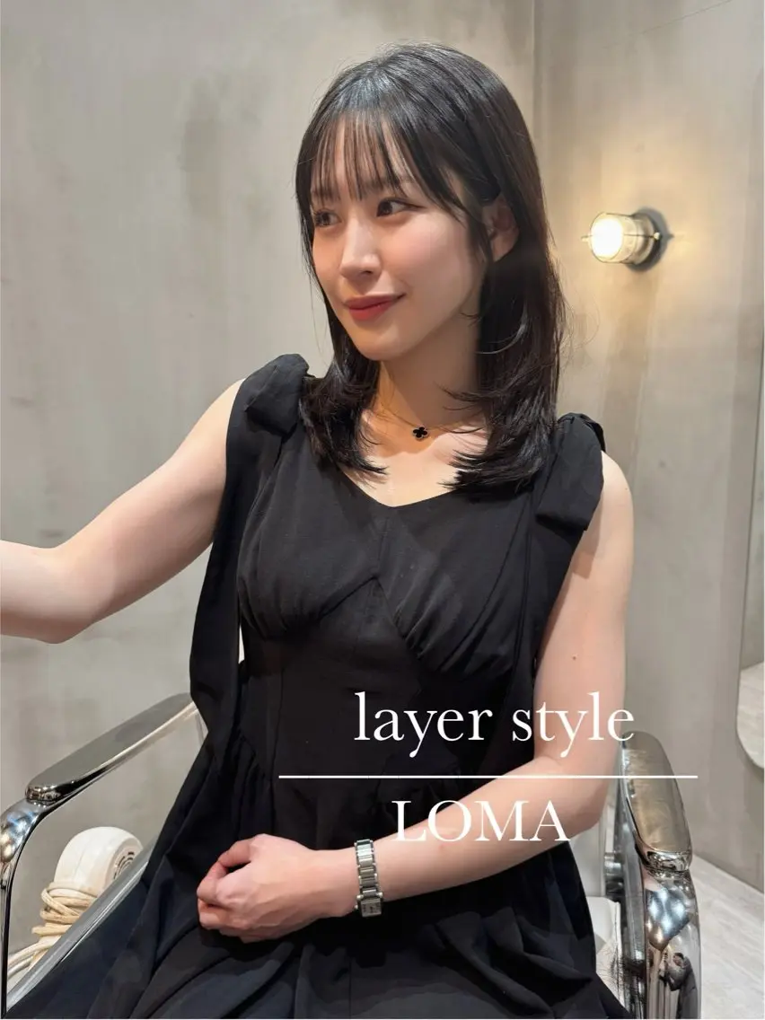 ミディアム レイヤーカット カット トリートメント LOMA🇰🇷 銀座クボタのヘアスタイル