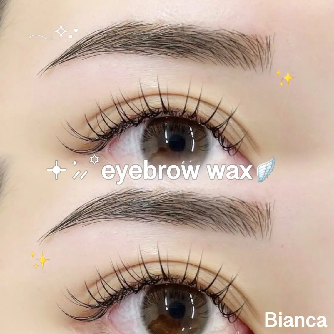 アイブロウ 眉毛ワックス脱毛 ワックス脱毛 ⟡.·Bianca アビコ 🎀のマツエク・マツパデザイン