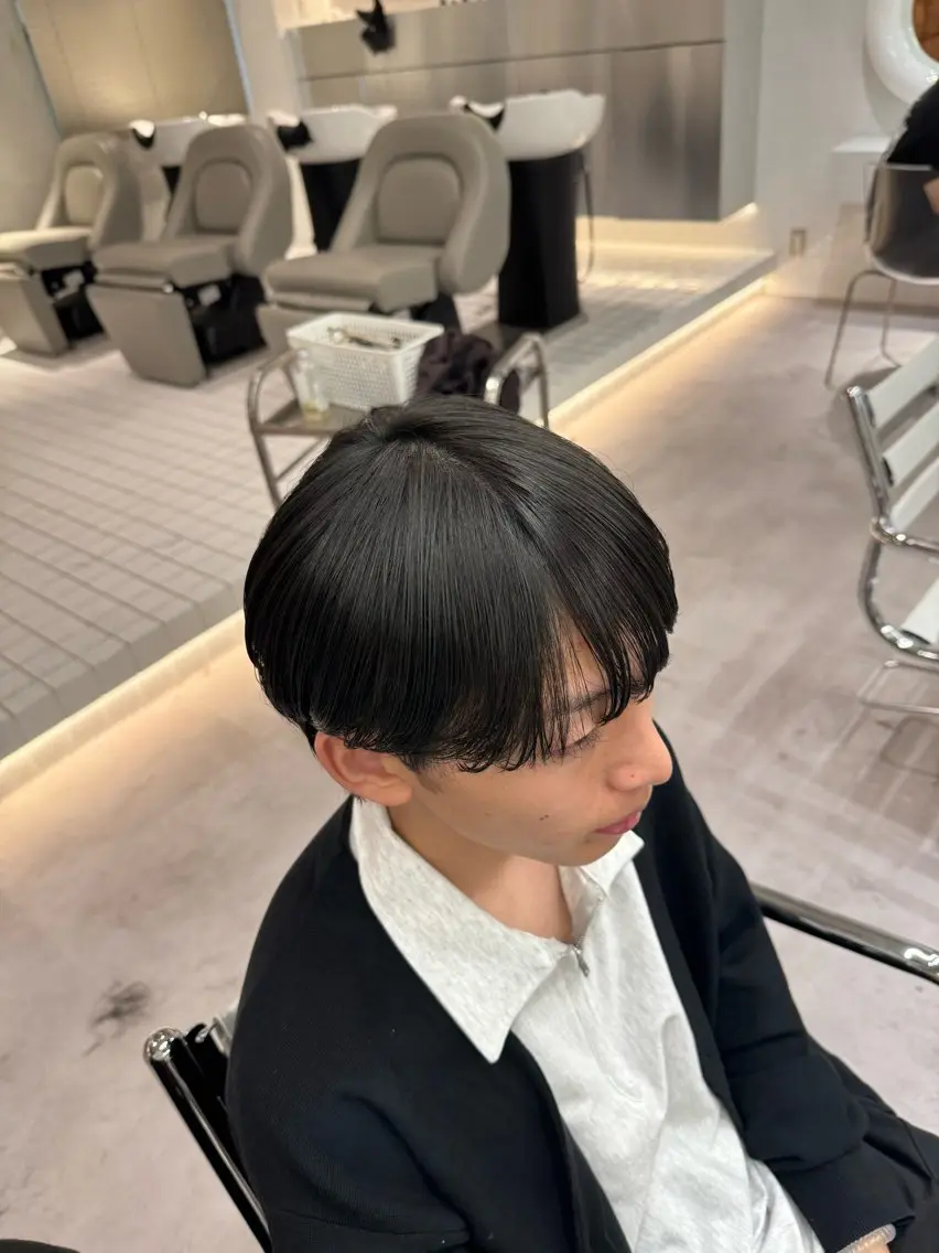 メンズ マッシュ シースルーマッシュ ブリーチ/パーマ特化 片平和寿のヘアスタイル