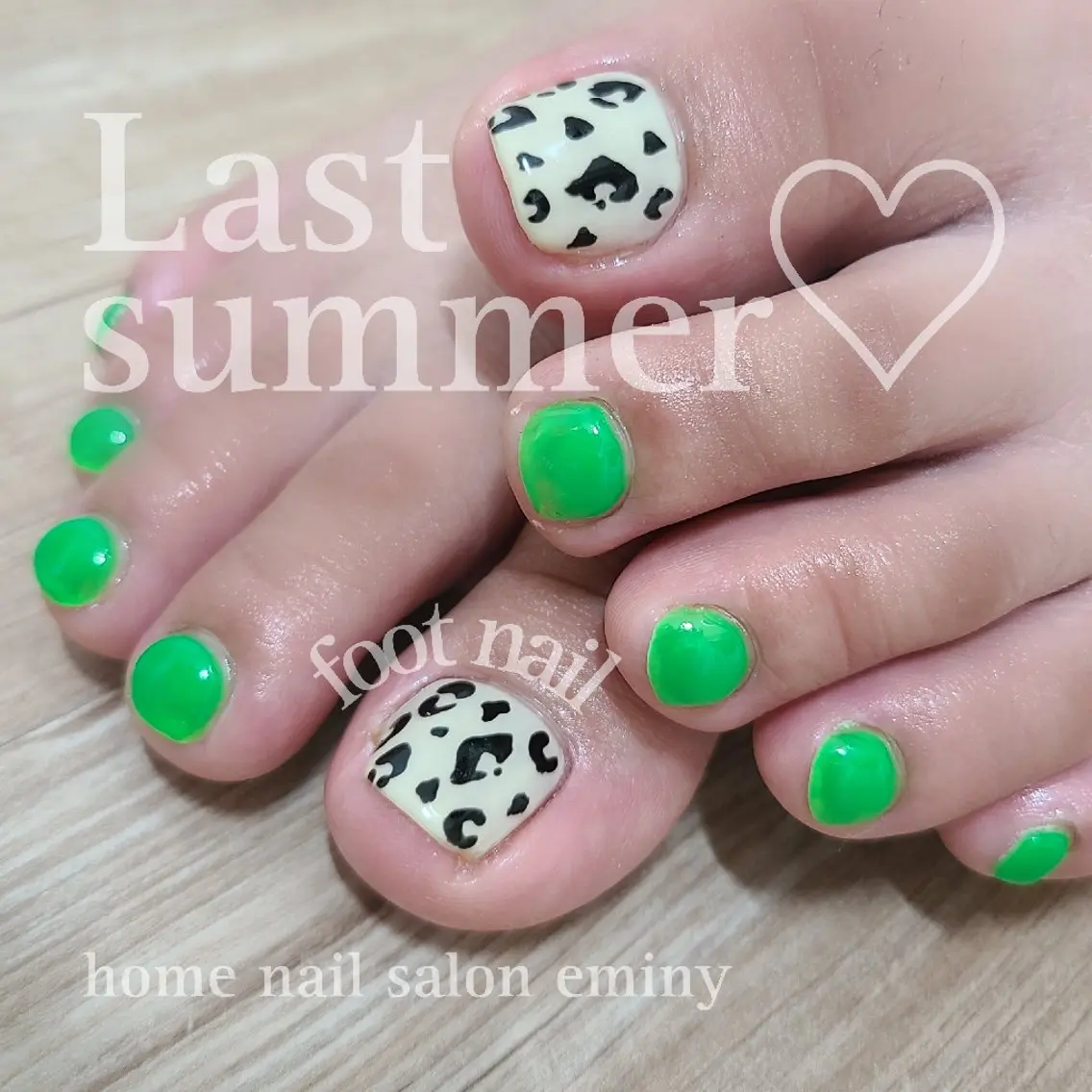 ネイル アニマル柄 フットネイル フットネイル nail salon  eminyのネイルデザイン