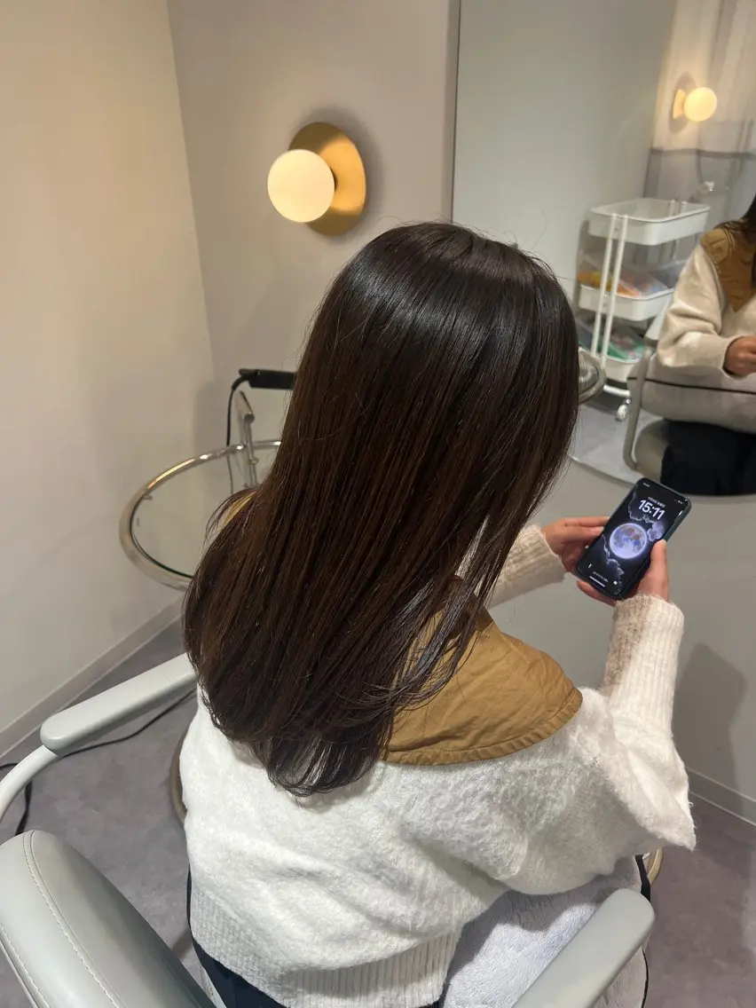 セミロング ヘアカラー トリートメント 美髪✨艶髪✨髪質改善 カラー特化🌙鈴屋和のヘアスタイル