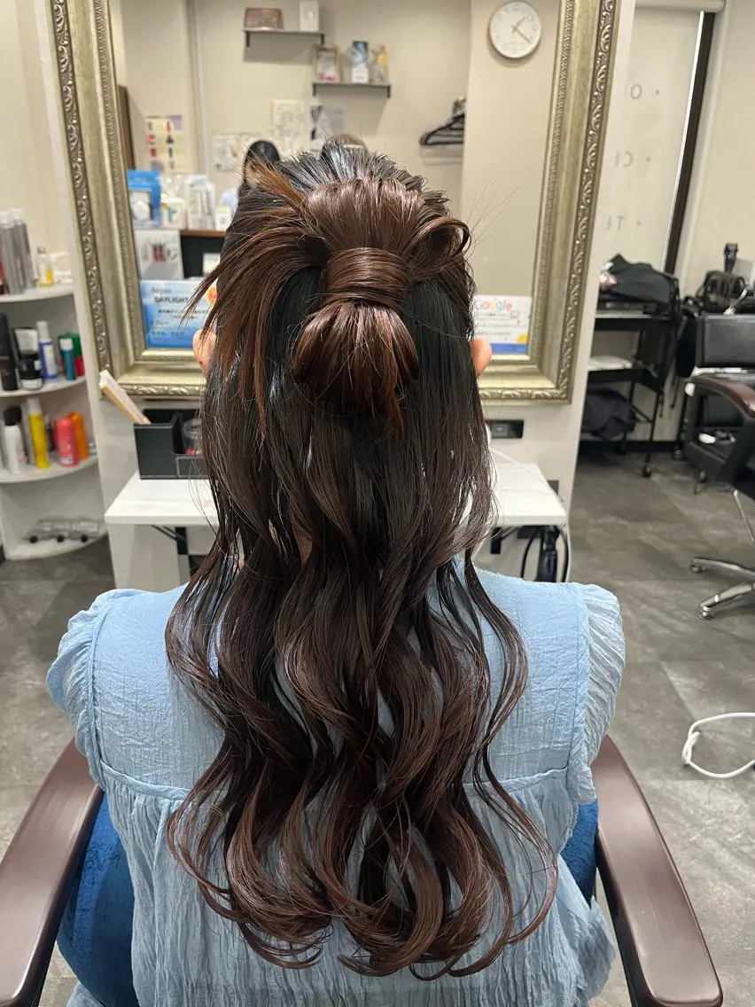 ロング ヘアアレンジ 籾木 美優のヘアスタイル