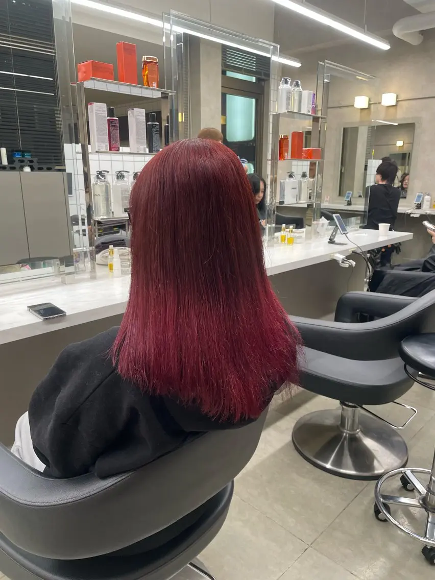 セミロング カラー ヘアアレンジ ヘアカラー トリートメント ヘアセット 💗横浜美容室 💗HARUNAのヘアスタイル