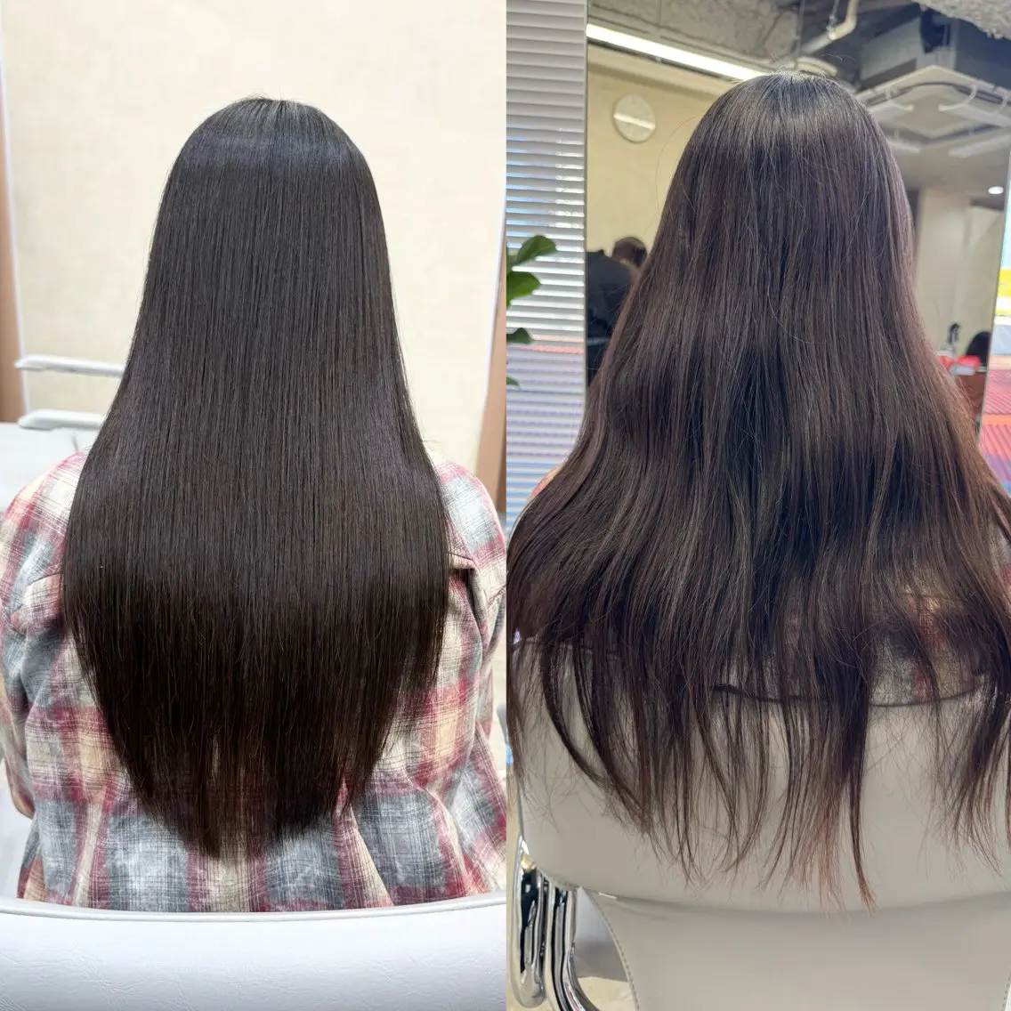 ロング 髪質改善 カット 縮毛矯正 トリートメント 髪質改善 赤み消しカラー山本のヘアスタイル