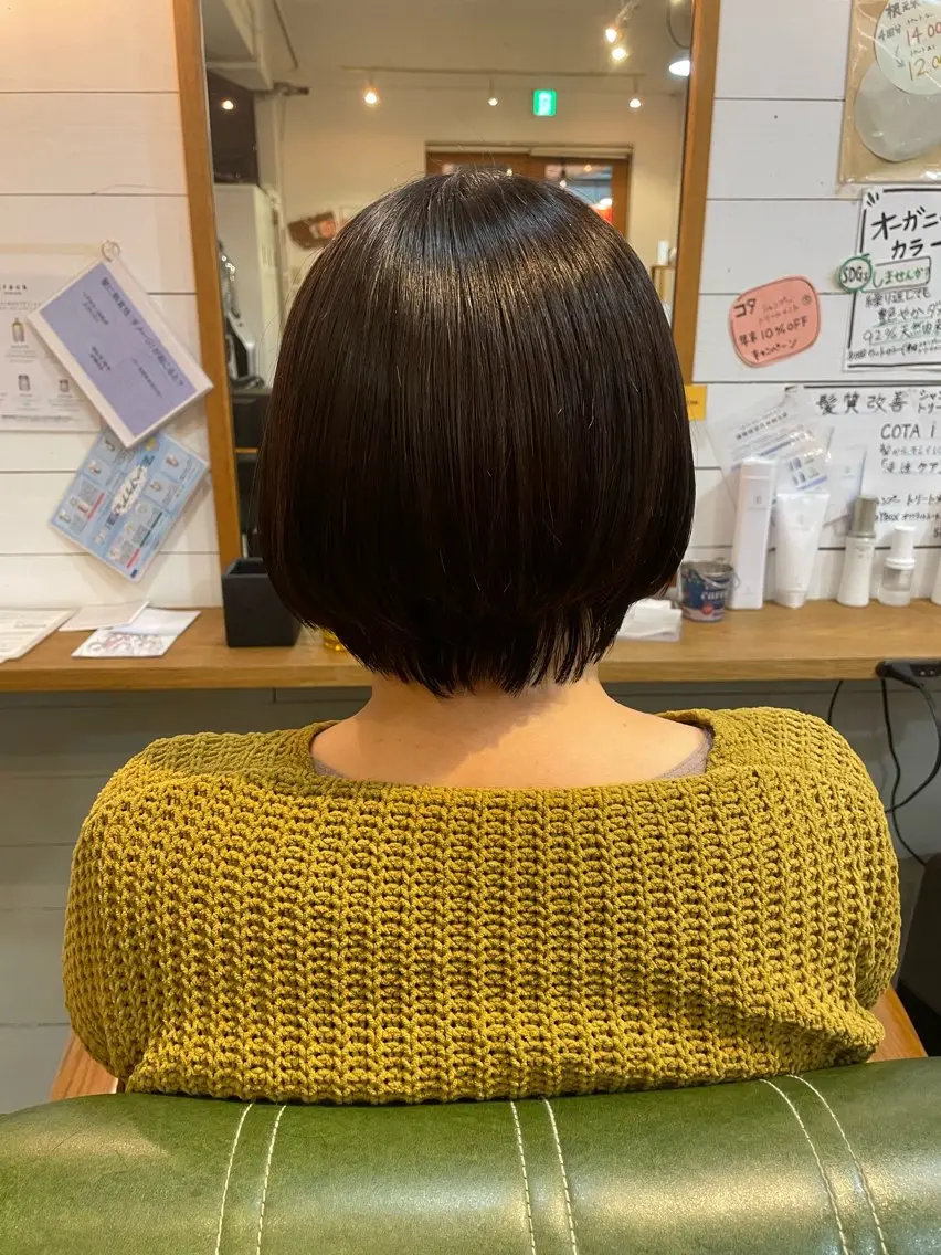 ショート パーマ ボブ ショートヘア 縮毛矯正 ✨髪質改善✨豊中/ 後藤伶匠のヘアスタイル