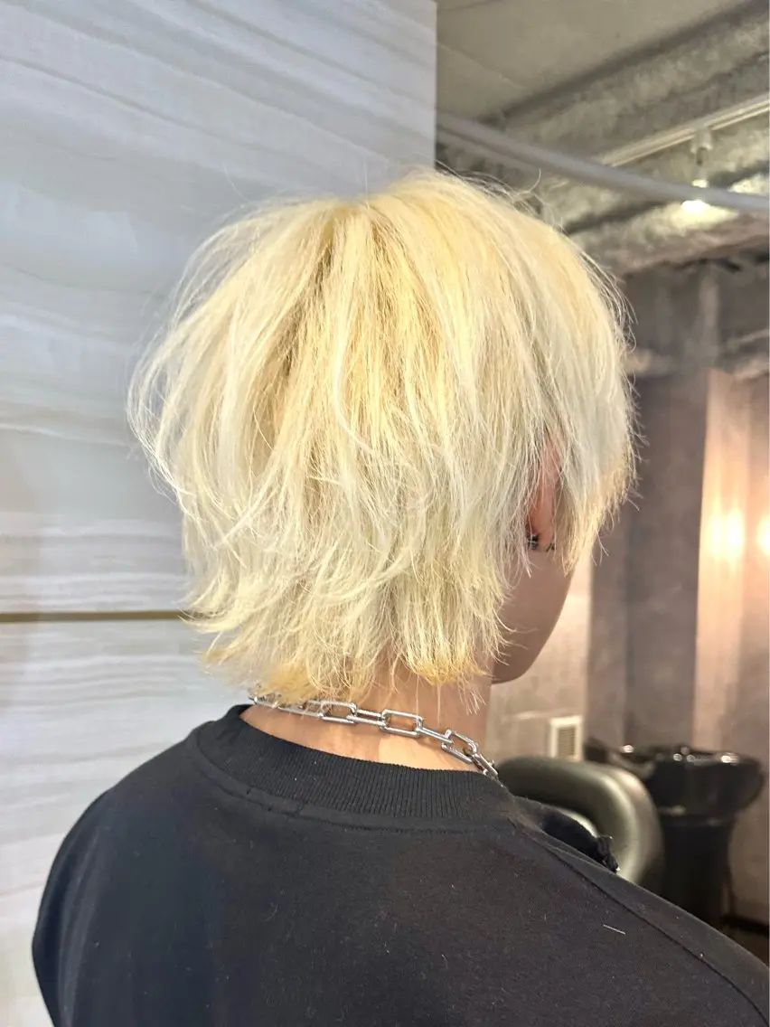 ミディアム カラー パーマ ヘアアレンジ メンズ キッズ 🌱巴結生🌿グレー ジュ☁️ミルクティーのヘアスタイル