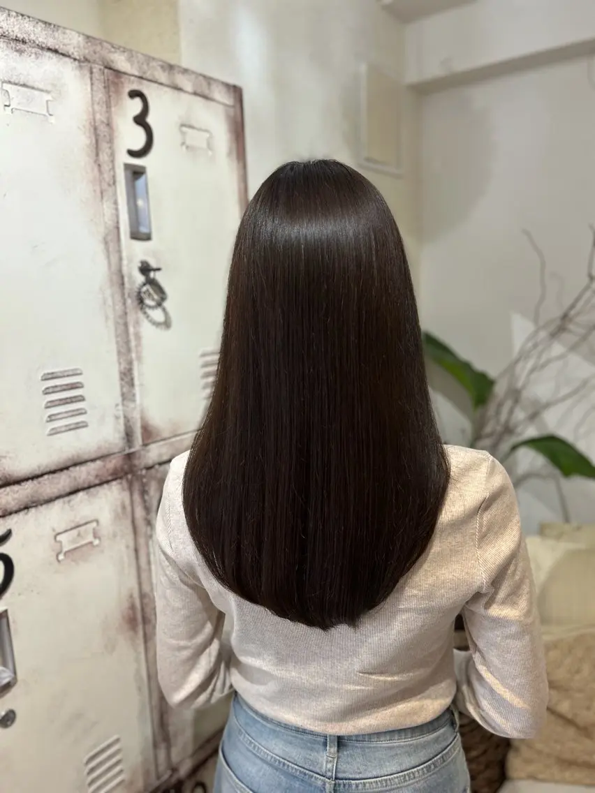 ロング カラー カット ヘアカラー トリートメント ヘッドスパ putri 川邉 優花のヘアスタイル