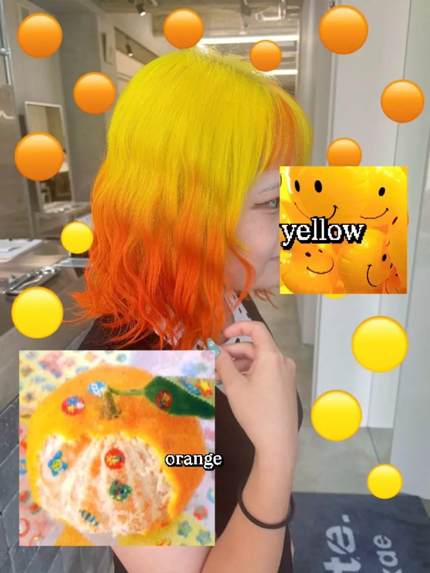 ミディアム カラー ヘアカラー デザインカラー /rioのヘアスタイル