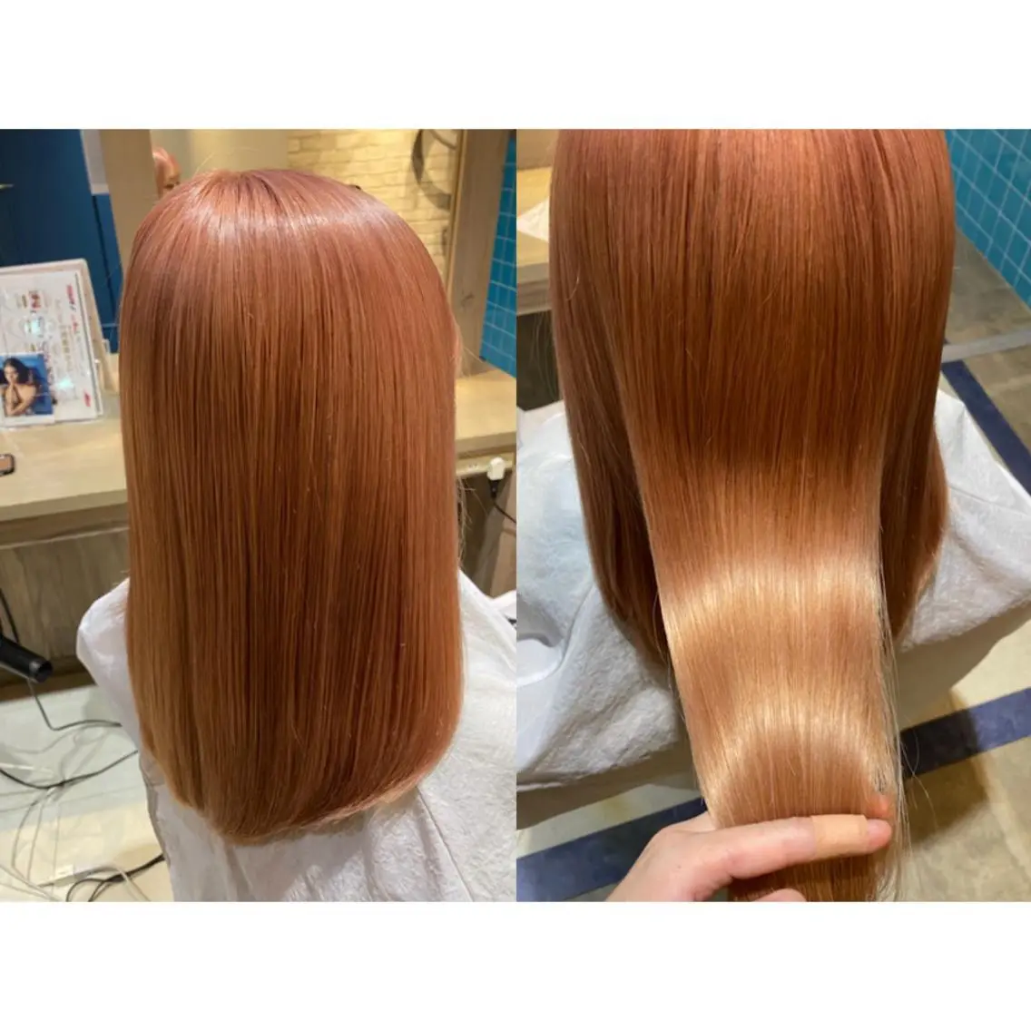 カラー ブリーチ カット 縮毛矯正 トリートメント 🩵盛れる顔周りヘア EMI🩵のヘアスタイル