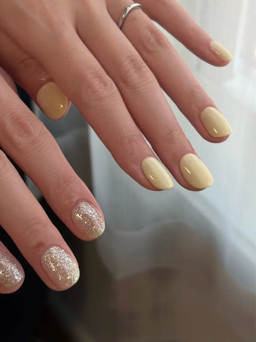 ネイル 黄色 ハンドネイル rena nailのネイルデザイン