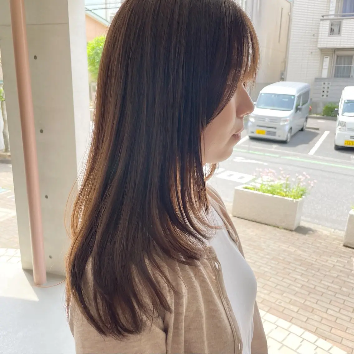 ロング レイヤーカット カット ヘアカラー メグ🫧 ケアスタイリスト✨のヘアスタイル