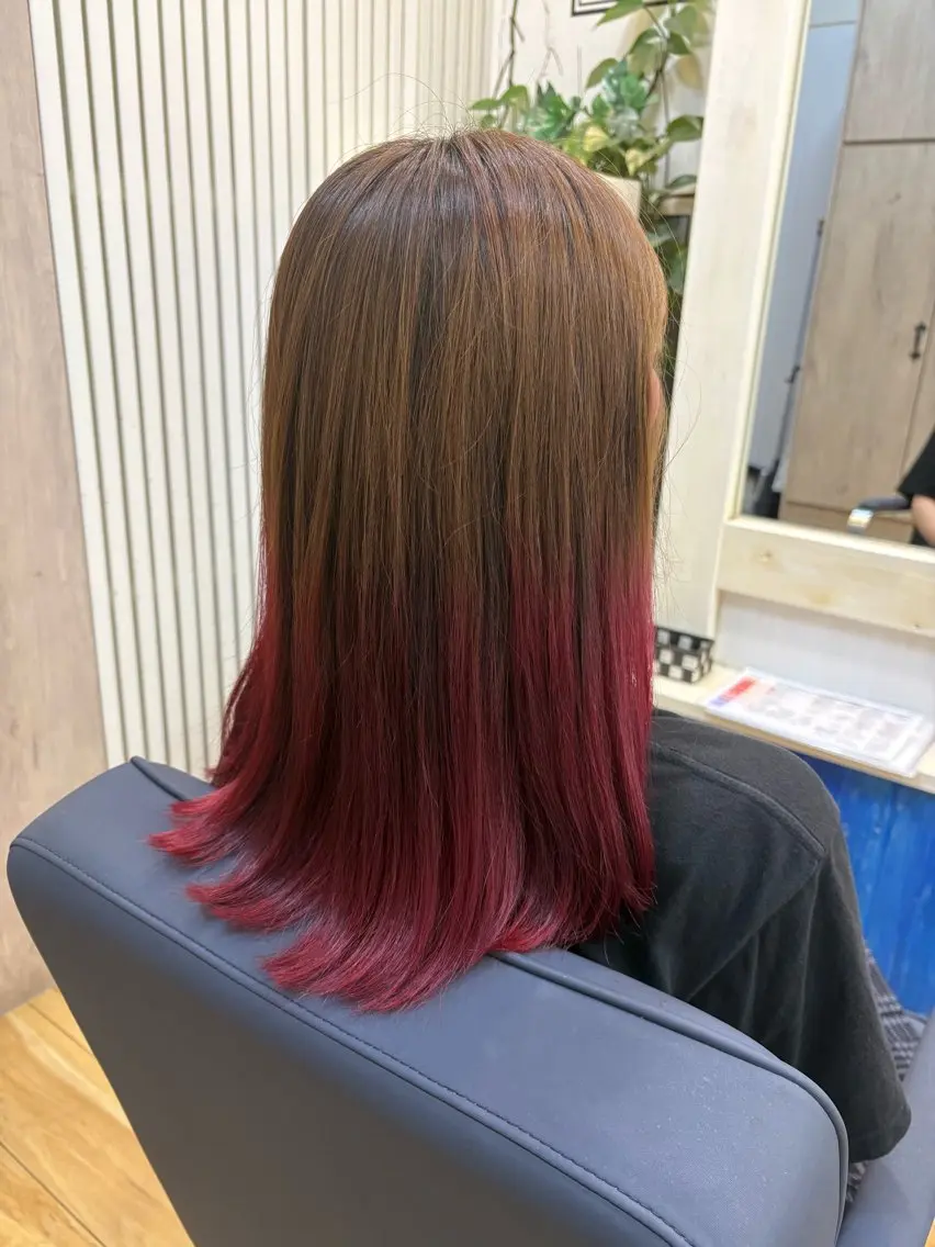 ロング カット ヘアカラー 細川武琉/艶カラー /Aqua limeのヘアスタイル