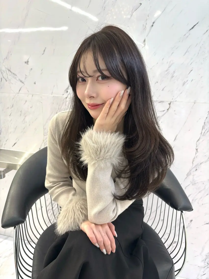 ロング カット ヘアカラー ParveMix 🪽鳥取彩花のヘアスタイル