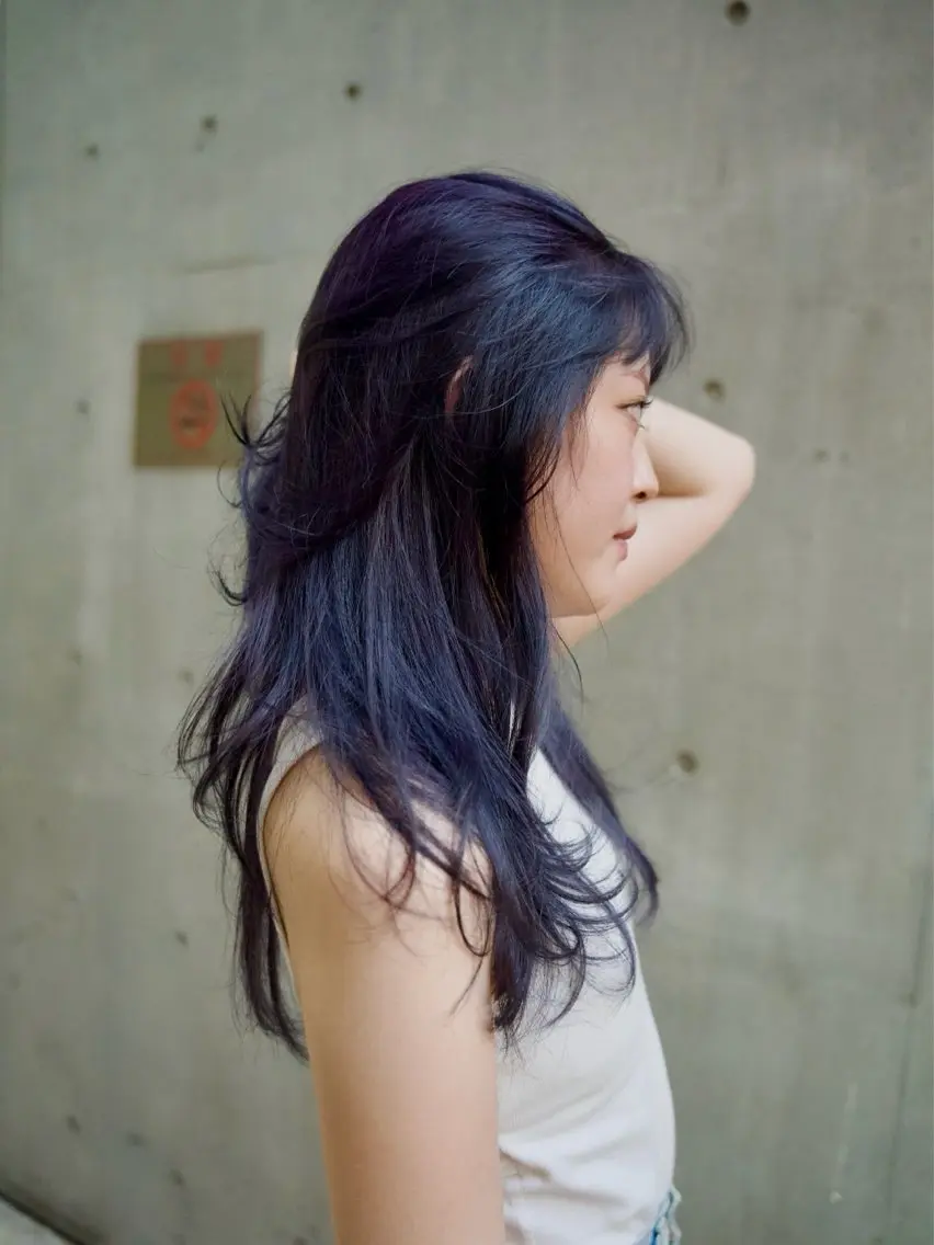 ロング カラー カット ヘアカラー 梅本 佳容子のヘアスタイル