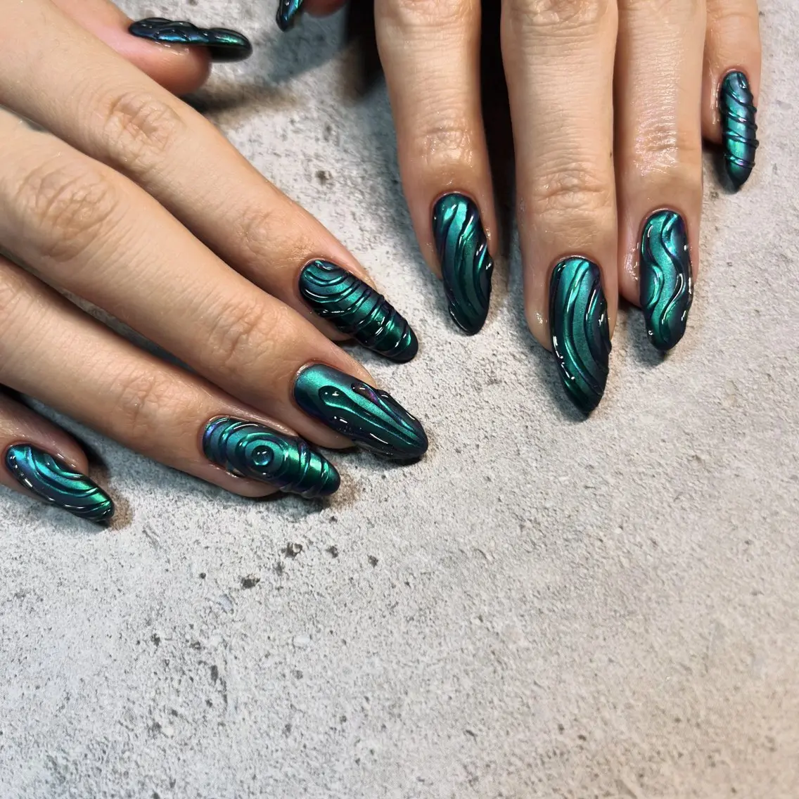 ネイル アートネイル クリアネイル マットネイル ミラーネイル ぷっくりネイル Lumière nail_RIKAのネイルデザイン