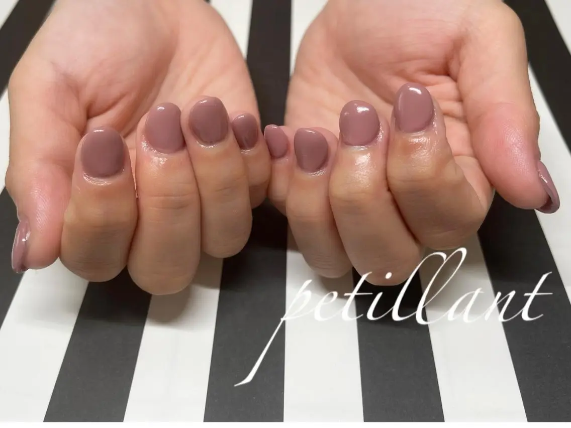 ネイル 長さ出し ワンカラーネイル ピンク ハンドネイル ハンドケア nail salon petillantのネイルデザイン