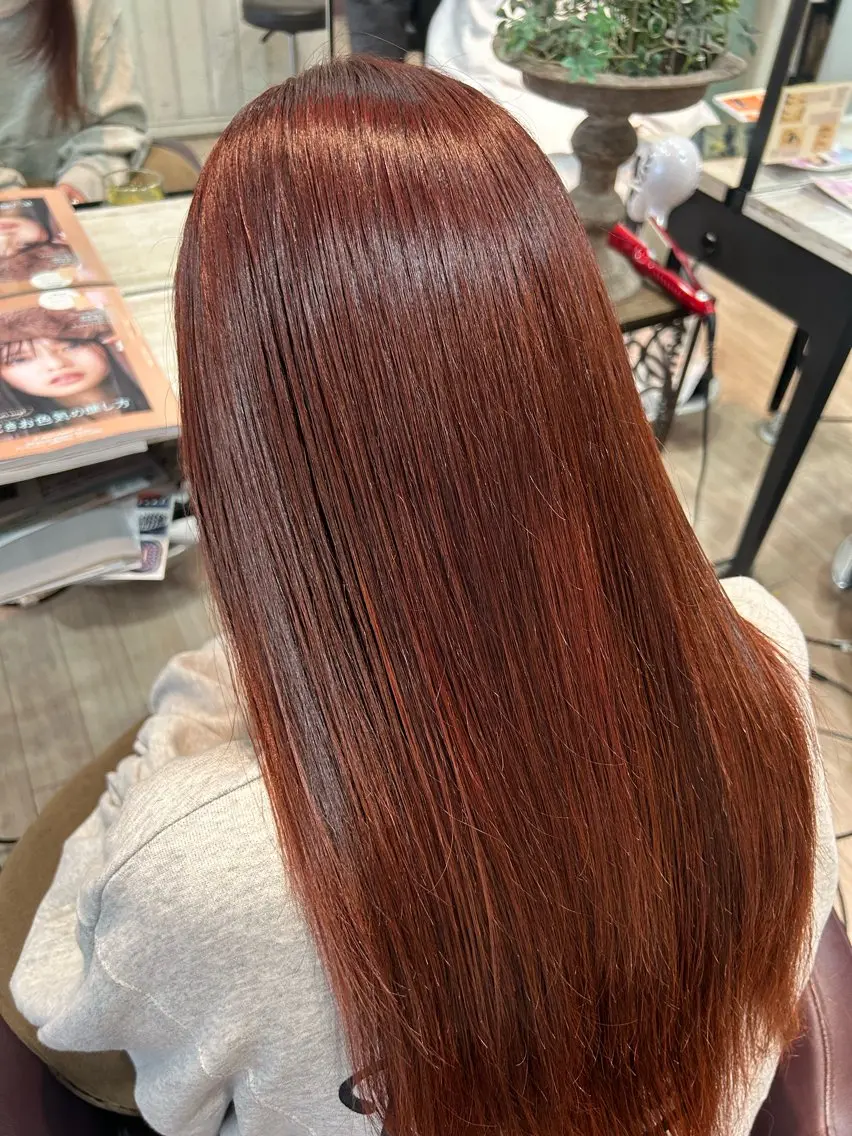 ロング ヘアカラー トリートメント 💛艶カラー髪質改善 💛MIYUのヘアスタイル