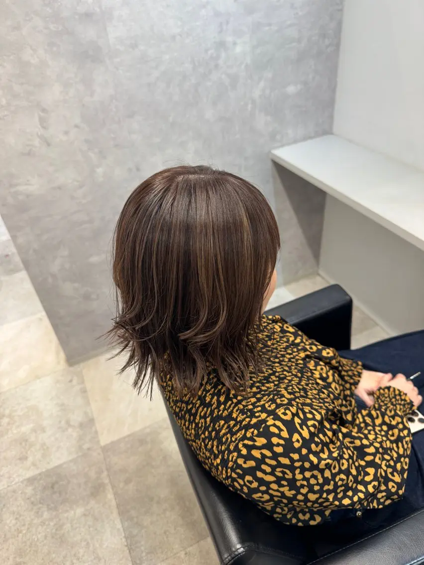 ミディアム ハイライト トリートメント BLINK 心斎橋のヘアスタイル