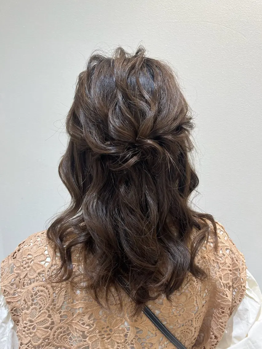 ヘアアレンジ ハーフアップ ヘアセット nailsalon/ nagominowaのヘアスタイル