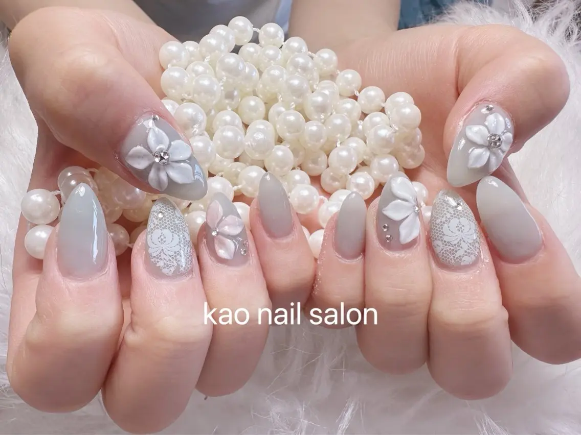 ネイル ハンドネイル kao nail マグネット/長さだしのネイルデザイン
