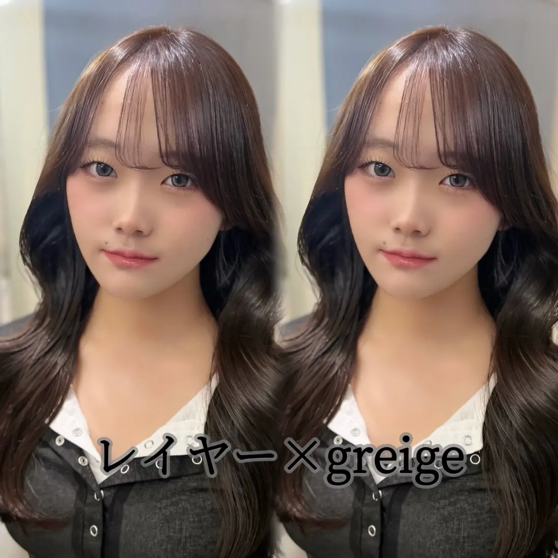 セミロング ヘアカラー トリートメント GEM lit Renaのヘアスタイル