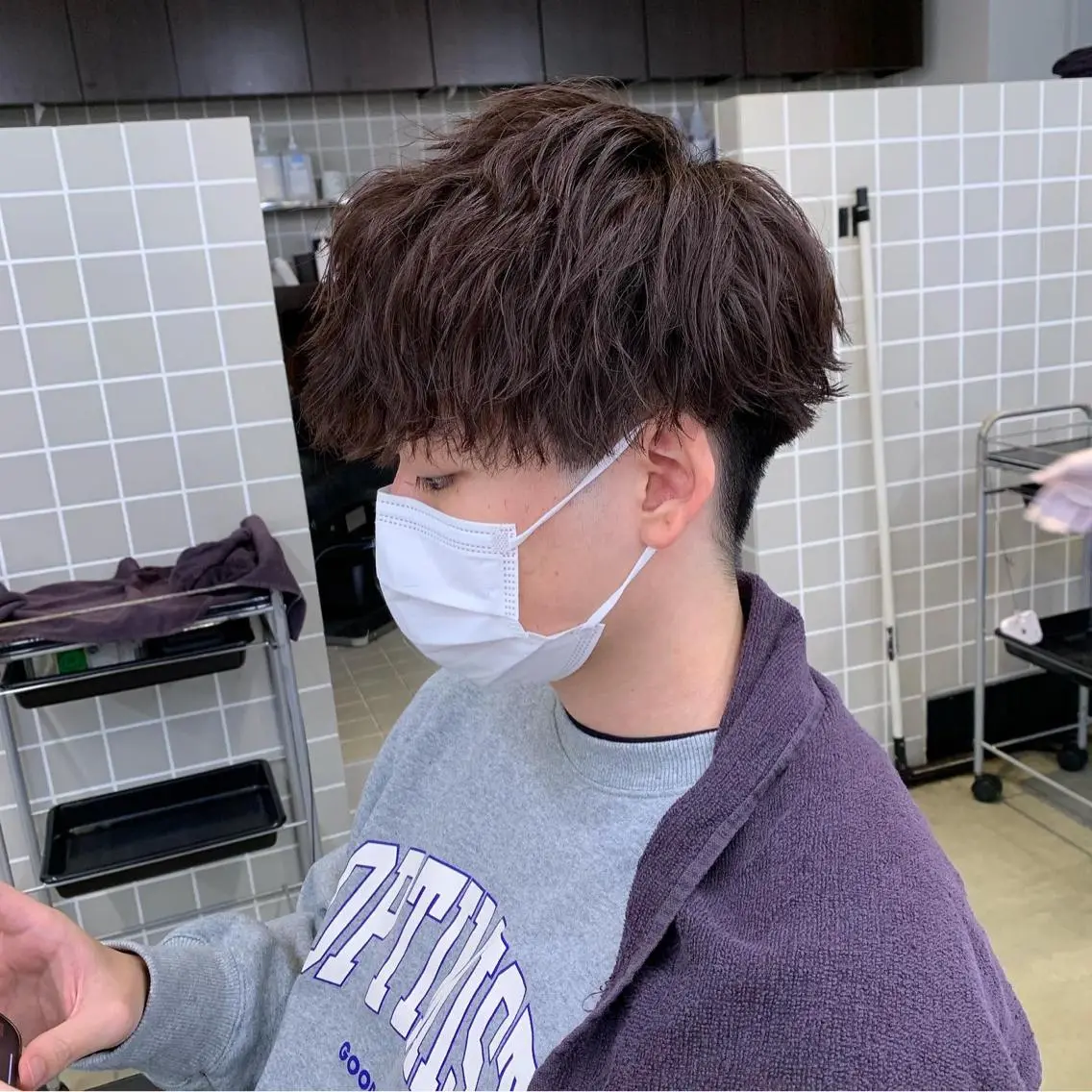 ショート カラー パーマ メンズ メンズパーマ特化 TAIGAのヘアスタイル