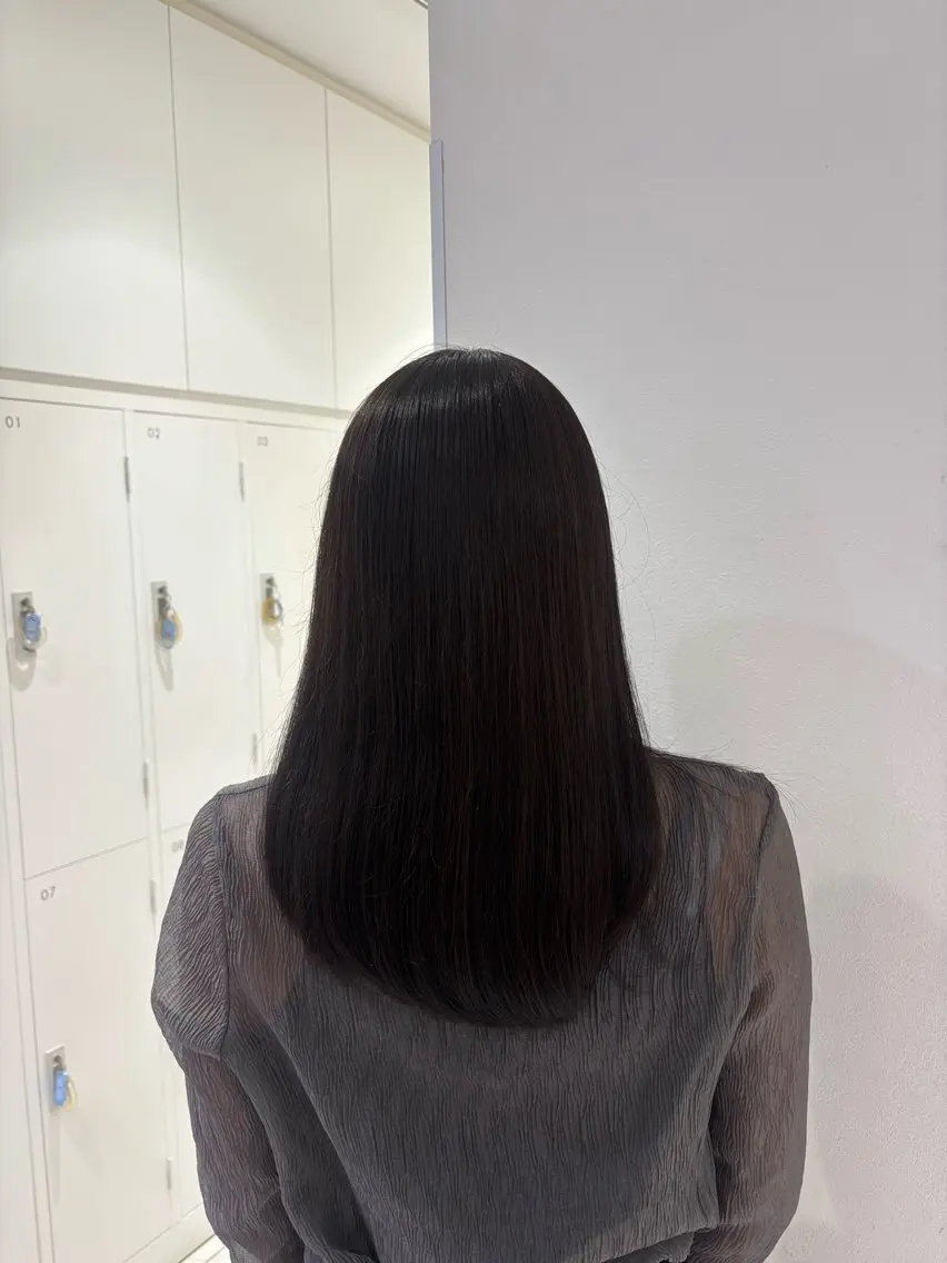 セミロング ヘアカラー 髪質改善カラー 🦋さきねのヘアスタイル