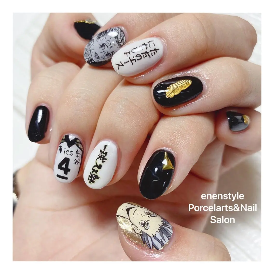ミディアム ネイル 🐾enen style 🐾のネイルデザイン
